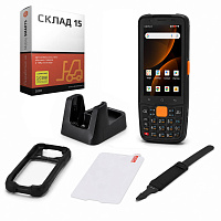 Комплект для маркировки ТСД MERTECH MovFast S40, арт. 10014 (кредл с передачей, чехол, стекло, ремешок) + ПО Клеверенс Склад 15 картинка от магазина Кассоптторг